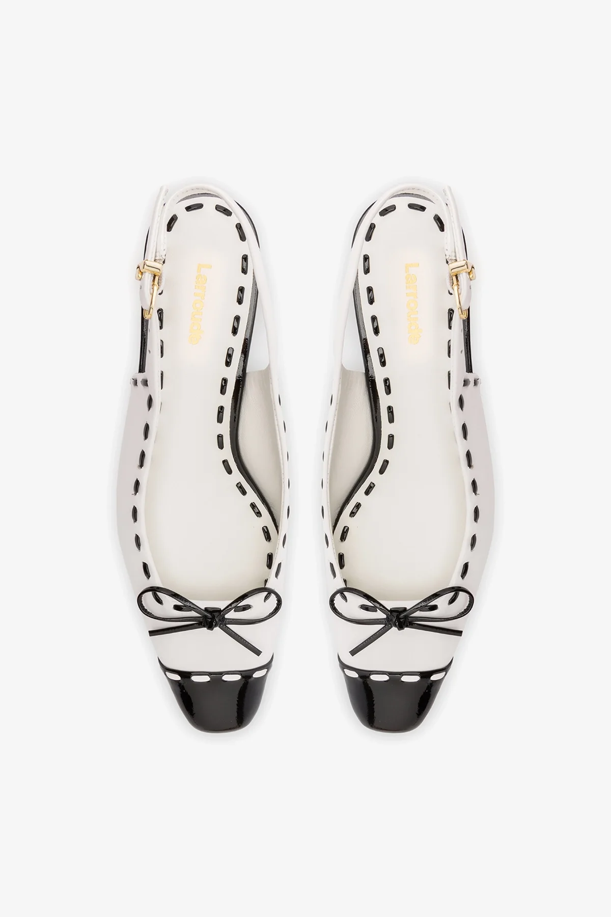 Jenny Pump In Black and White Patent Leather - Image 5