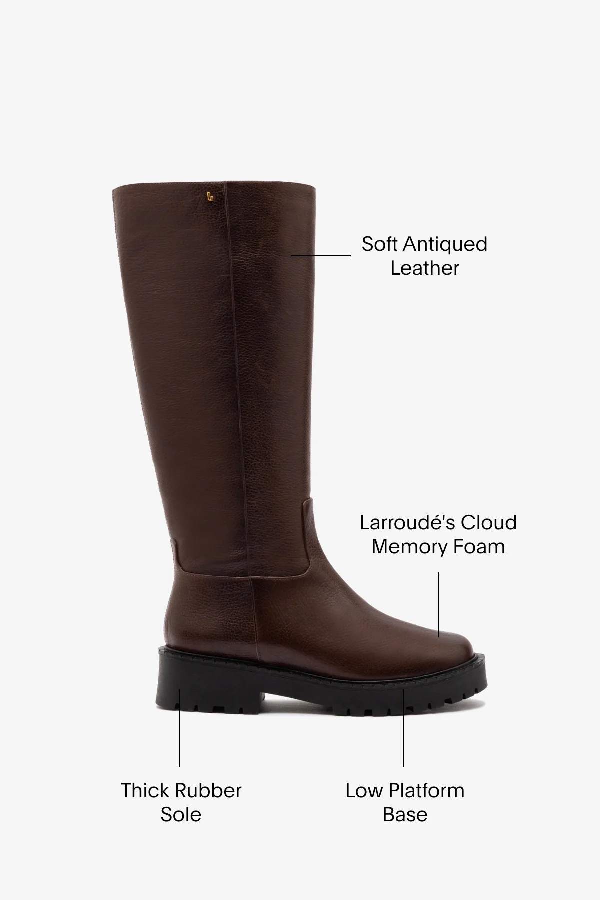 Anne Lugsole Boot In Brown Leather - Image 4