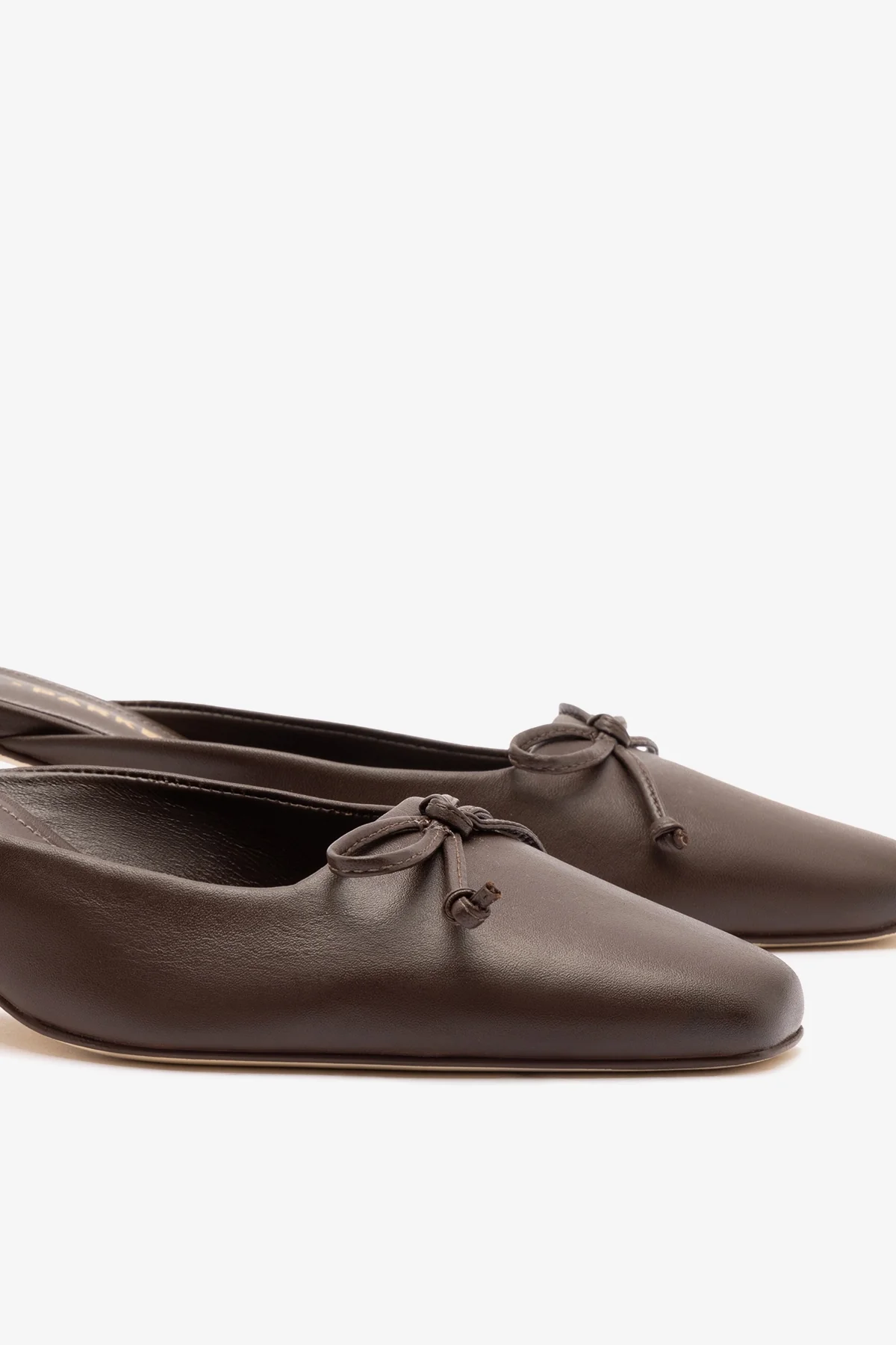 Larroudé x Parke Mule In Brown Leather - Image 4