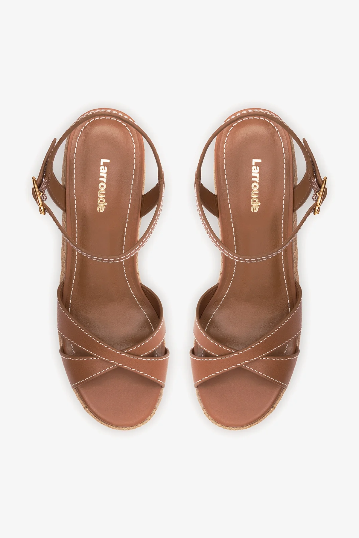 Bianca Espadrille Sandal Caramel Leather - Image 5