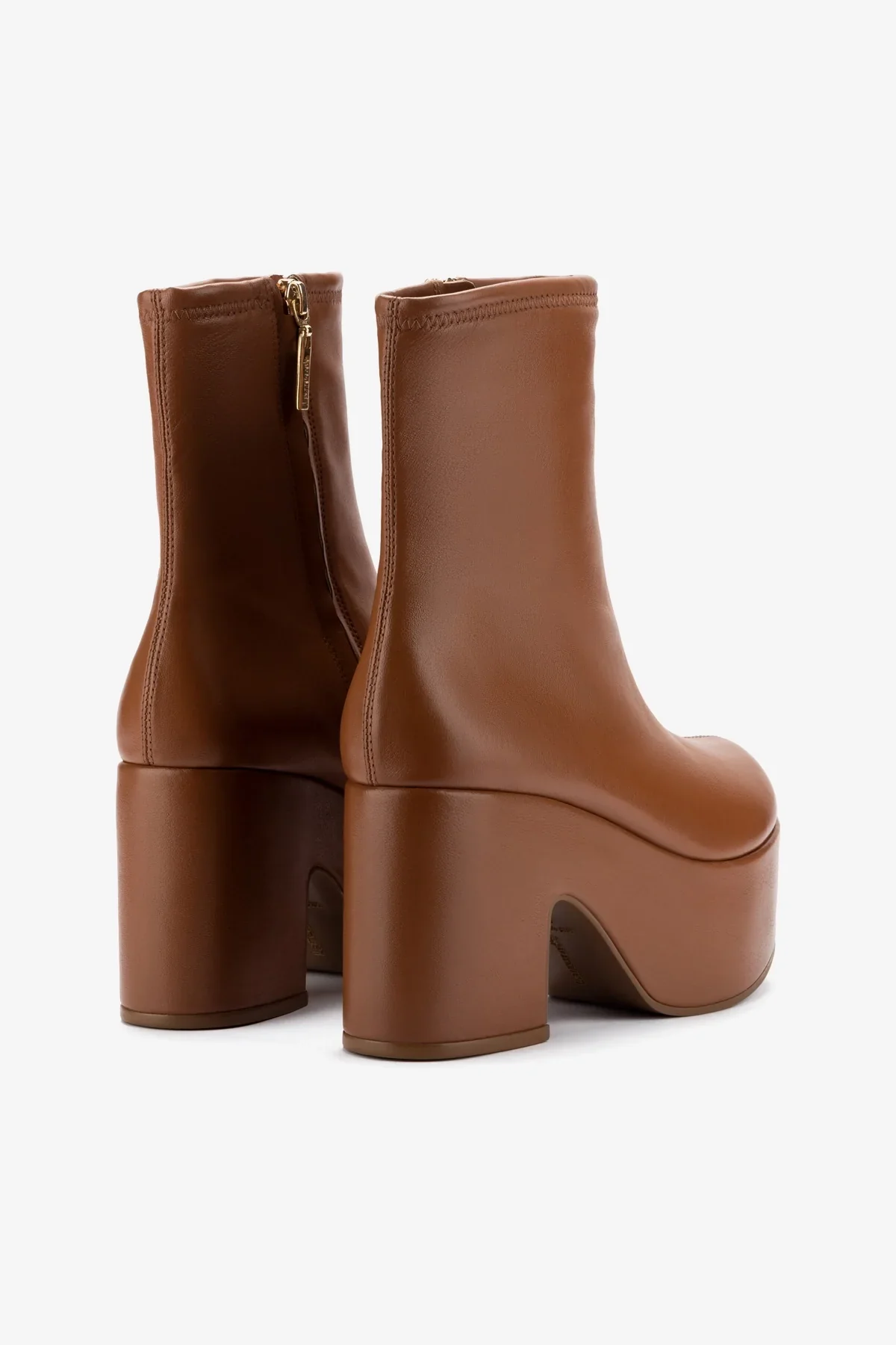 Miso Platform Boot In Caramel Stretch Leather - Image 7