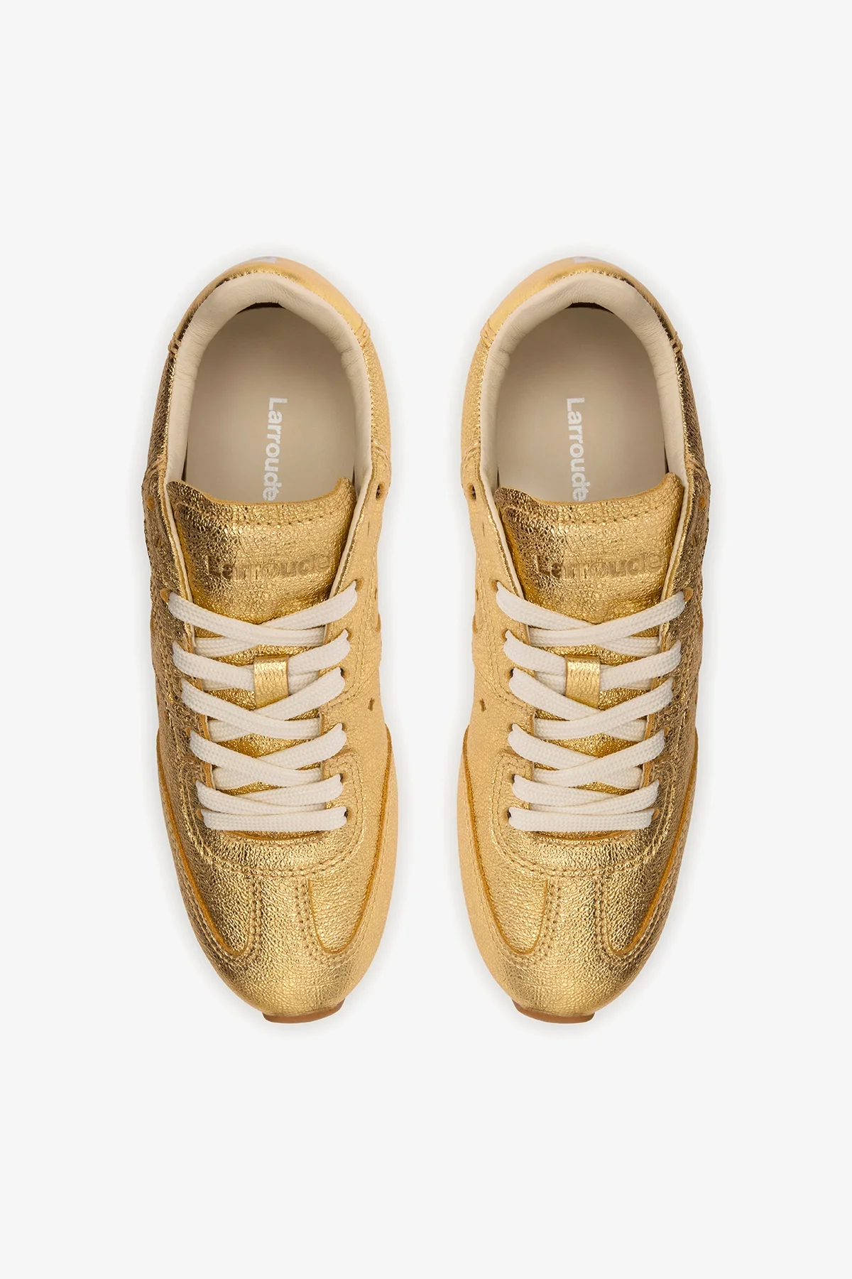 Stella Sneaker In Gold Metallic Leather - Image 6