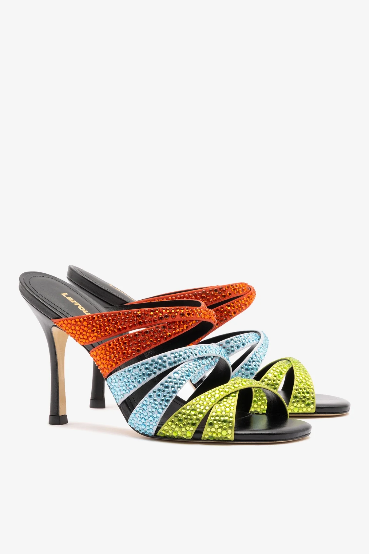 Sophia Crystal Mule Multicolor Satin - Image 3