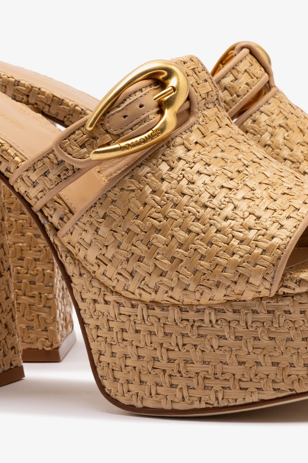 Dolly Verona Mule In Natural Raffia - Image 4
