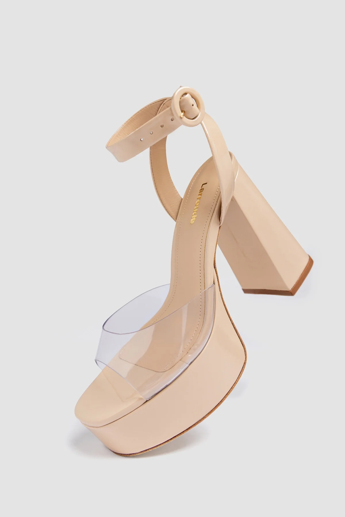 Dolly Clear Sandal Sand Patent Leather - Image 6