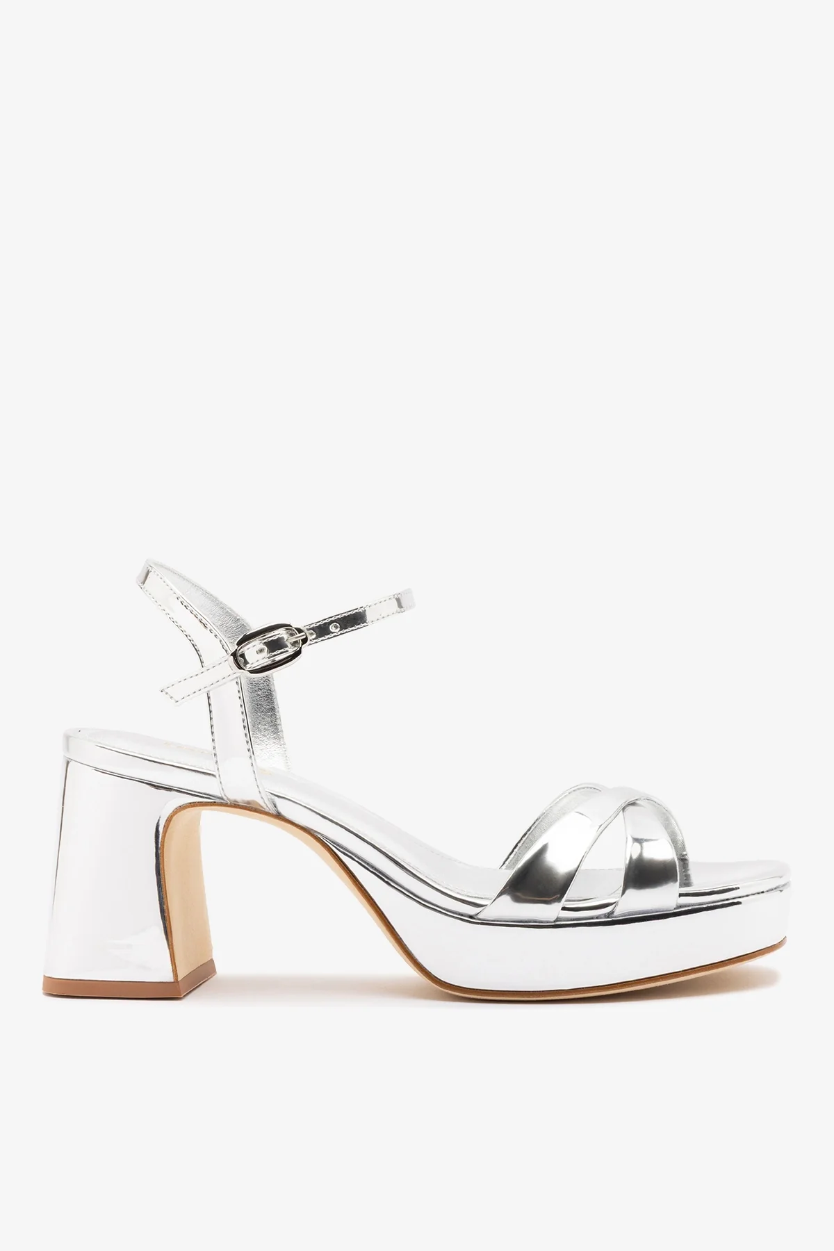 Bianca Low Sandal Silver Specchio