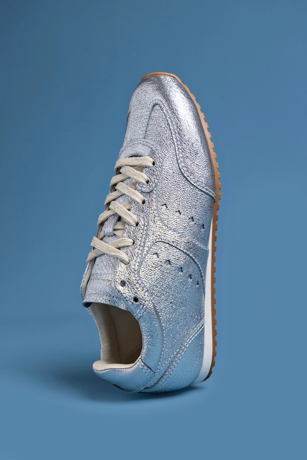 Stella Sneaker In Silver Metallic Leather - Image 2