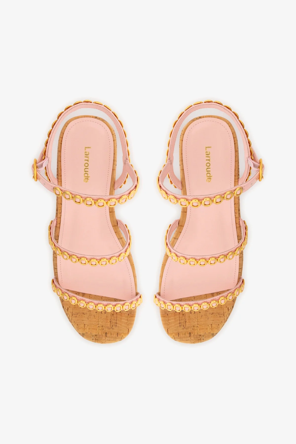 Gio Milanina Flatform In Tulip Patent Leather and Natural Cork - Image 7