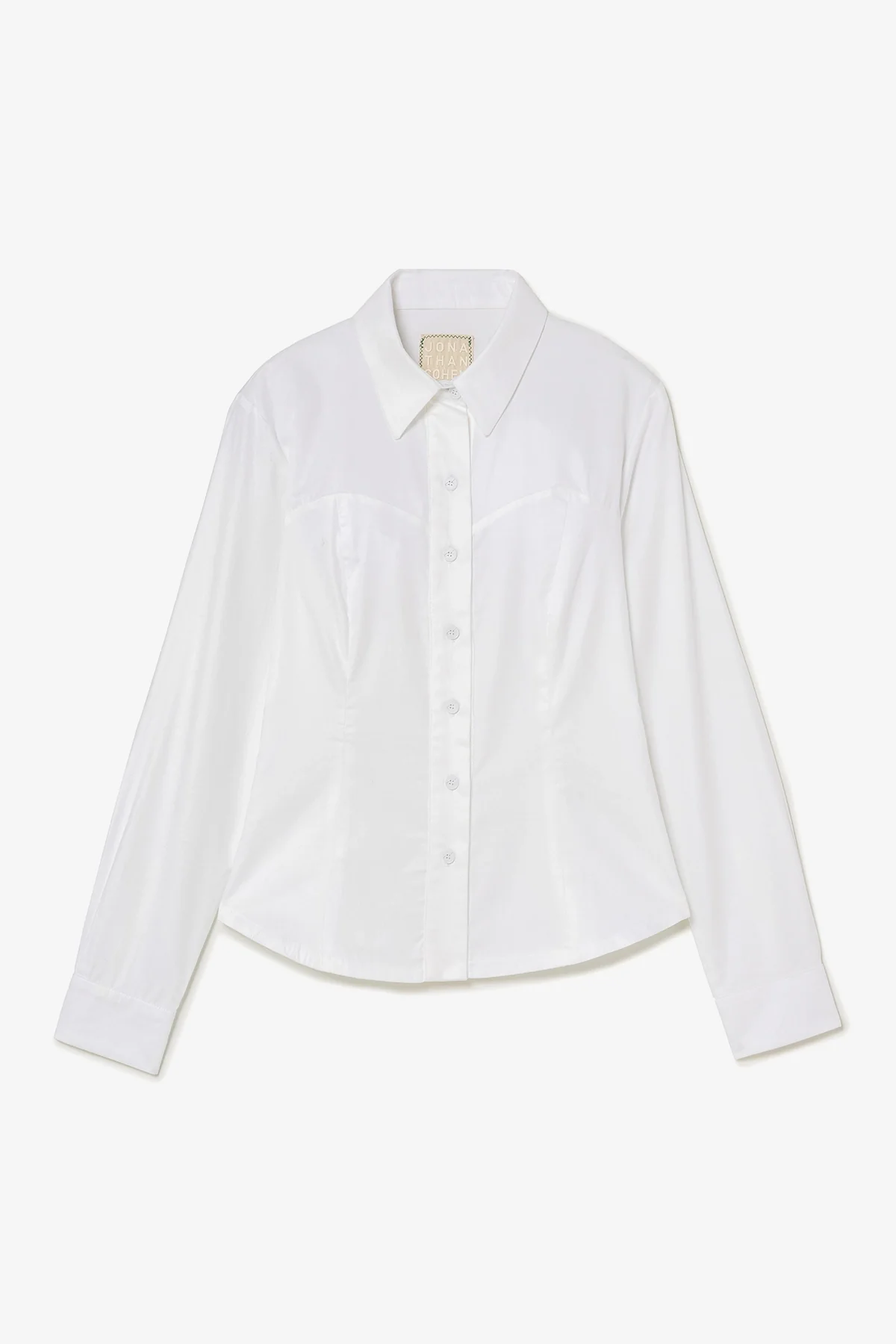 Eva Bustier Top In White Percale
